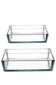 Paşabahçe Dikdörtgen Premium 2 Li Borcam Set (BÜYÜK-KÜÇÜK) Fma05050 Fma05209 059oa 060oa - 1