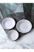 Kütahya Porselen Lidya Beyaz Porselen Çukur Yemek Tabağı 17 Cm - 6 Adet - 2