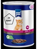 Pawpaw Biftekli Yavru Kedi Konservesi 400GR 24'lü - 1