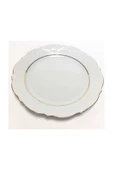 Porland  Altın Yaldız 21cm Düz Pasta Tabağı 6lı - 1