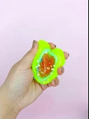 Sevimli Kalp Squishy Simli Yumuşacık (7x9 cm) Kalp Sukuşi - Yeşil - 2