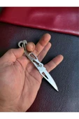 Mini Gümüş Anahtarlık Tipi Çelik Çakı thumbnail 2