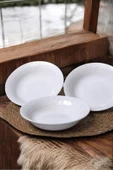 Kütahya Porselen Lidya Beyaz Porselen Çukur Yemek Tabağı 19 Cm - 6 Adet - 4