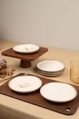 Kütahya Porselen Moderna 6 Parça 15cm Pasta Tabağı Tarçın - 1