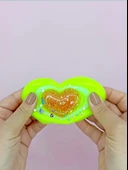 Sevimli Kalp Squishy Simli Yumuşacık (7x9 cm) Kalp Sukuşi - Yeşil - 3