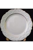 Porland Yaldızlı Düz Pasta Tabağı 20 cm 6lı - 1