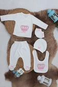 Sema Baby 5 Parça Hastane Çıkışı Zıbın Seti 0-3 Ay - Princess - 1