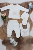 Sema Baby 5 Parça Hastane Çıkışı Zıbın Seti 0-3 Ay - Butterfly thumbnail 1