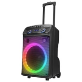 Mikado MD-BT505 60W USB/BT/TF/TWS Led Işıklı Kablosuz ve Kafa Mikrofonlu Toplantı-Parti Hoparlörü - 2