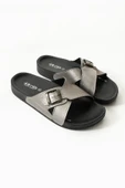 Albishoes Scarlett Kadın Tokalı Çapraz Anatomik Taban Konfor Hafif Rahat Taban Günlük Kadın Terlik - 4