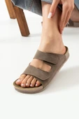 Albishoes Charlie Çift Cırtlı Çift Bantlı Yumuşak Rahat Taban Anatomik Günlük Bantlı Kadın Terlik - 3