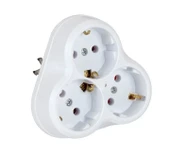 Depa 3'lü Topraklı Golyat Priz Papatya Tasarım Priz Duvar Tipi Çoklayıcı Fiş 16A 250V 3500W - 1