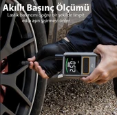 ALLY ST-5528 Dijital Basınç Göstergeli Oto Lastik Şişirme Pompası Hava Kompresörü - 3