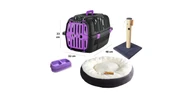 Timbox Başlangıç Set Açık Taşıma Çantası,Yatak,Tırmalama,,2li Mama Kabı - 6