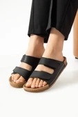 Albishoes Charlie Çift Cırtlı Çift Bantlı Yumuşak Rahat Taban Anatomik Günlük Bantlı Kadın Terlik - 4