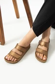 Albishoes Charlie Çift Cırtlı Çift Bantlı Yumuşak Rahat Taban Anatomik Günlük Bantlı Kadın Terlik - 4