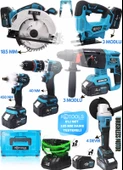 RETOOLS 6LI SET 185 MM DAİRE TESTERELİ VE USB IŞIKLI - 1