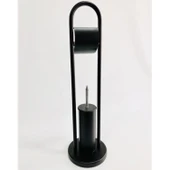 LİDER WC FIRÇALIK BASTON KAPAKLI KAĞITLIK SİYAH thumbnail 3