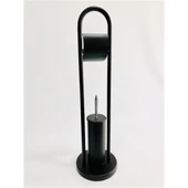 LİDER WC FIRÇALIK BASTON KAPAKLI KAĞITLIK SİYAH thumbnail 1