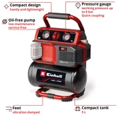 Einhell TE-AC 18/75 li OF solo Akülü Kompresör - 5