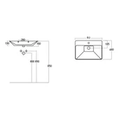 LUCCO DONNA 60 CM TEZGAHÜSTÜ LAVABO - 3