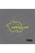 Eskişehir Harita Sticker - 4