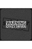 Warning Crazy Driver Hologram Sticker - 4
