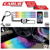 Carub Oto Ayak Altı Led Lamba Telefon Ayarlı Sese Duyarlı 12V 4 Adet - 1