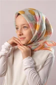 Gold Dijital Baskılı Çocuk Tesettür Eşarp Pamuk Polyester Pamuk Şeker Desenli 6002_03 thumbnail 2