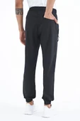 TOMMY LIFE Siyah Erkek Basic Cepli Bağcıklı Rahat Form Lastik Paça Eşofman Altı - 84826 - 5