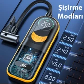 ALLY ST-5520 Dijital Basınç Göstergeli Oto Lastik Şişirme Pompası Hava Kompresörü - 8