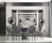 3D Tünel Görünümlü Duvar Kağıdı Baskı thumbnail 5