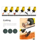 Rowermax 350 Parça Çift Makinalı Gravür Oyma Dremel Taşlama Zımpara 130 W - 5