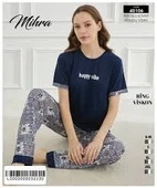 Mihra 40106 Kadın Kısa Kol Pijama Takımı - 5