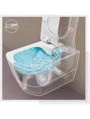 Creavit Elegant Rim-off Asma Klozet + Yavaş Kapanır Kapak + VitrA Gömme Rezervuar Set - 3