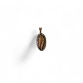 Ay Işığında Huzur Bronz Çini Taşlı Çelik Zincir Kolye thumbnail 2