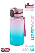 Uzspace 350 ML Pipetsiz Çift Renk Softtouch Tritan Çocuk Su Matarası -FFCOL350MLUZS thumbnail 8