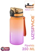 Uzspace 350 ML Pipetsiz Çift Renk Softtouch Tritan Çocuk Su Matarası -FFCOL350MLUZS thumbnail 2