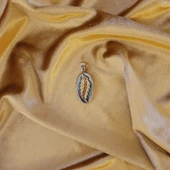 Ay Işığında Huzur Bronz Çini Taşlı Çelik Zincir Kolye thumbnail 4