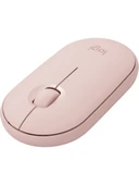 Logitech M350 Pebble Sessiz Kablosuz Kompakt Mouse - Pembe - 1