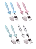 Mama Çatal Kaşık Seti - 18 Cm - Pembe - 2