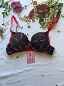 LOVE SECRET Dolgulu Biber Desenli Sütyen ve Tanga Kadın İç Çamaşır Takımı - 2