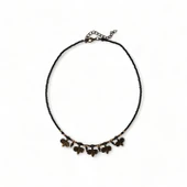 Hedea Doğal Taş Kolyesi Koyu Gökler Sıralı Bronze Kolye Kadınlar için thumbnail 3