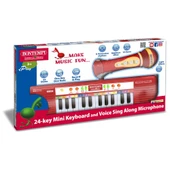 Bontempi Elektronik 24 Tuşlu Mikrofonlu Işıklı Org Seti Kırmızı - 3