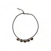 Hedea Doğal Taş Kolyesi Koyu Gökler Sıralı Bronze Kolye Kadınlar için thumbnail 1