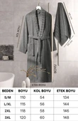 Bornoz - Havlu Seti Carla Antrasit L/XL+50x90cm - 4