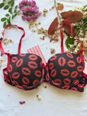 LOVE SECRET Dolgulu, Desenli Sütyen ve Tanga Kadın İç Çamaşır Takımı - 2