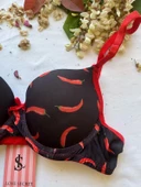 LOVE SECRET Dolgulu Biber Desenli Sütyen ve Tanga Kadın İç Çamaşır Takımı - 4