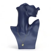 Kalp Esintisi Doğal Taşlı Kolye thumbnail 1