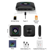 NPO NPCP01 SIM Kartlı Android13 8GB/128GB TvBox, Youtube, Netflix, Carlinkit, PlayStore Kablosuz CarPlay - 8